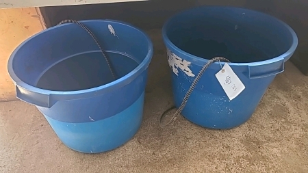 2 Heated Poly Water Barrels