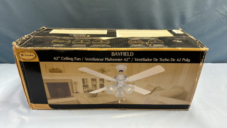 Canarm Bayfield 42" White Ceiling Fan/Light