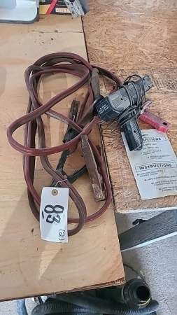 Set of battery cables and a timing light