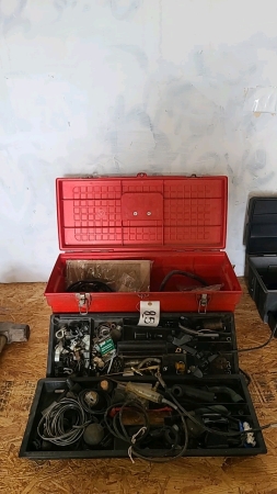 Red toolbox and contents