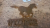 Pair of welcome horse, steel silhouettes - 3
