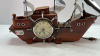 18" Schooner with Clock & Light- Untested - 2