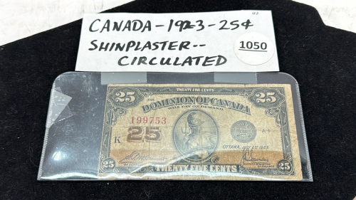 Canada 1923 $0.25 Shinplaster