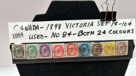 Canada 1898 Victoria Set 1 cent to 10 cent Stamps