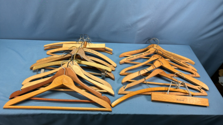 Approx. 15 Wooden Clothes Hangers