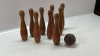 Bowling Game with 9 Wooden Pins & 1 Ball - 2