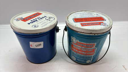 (2) Schneiders 3lb Pig Tail Pails