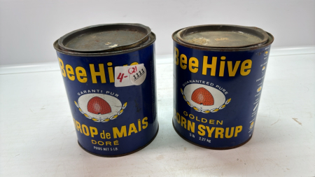 (2) Beehive 5lb Corn Syrup Cans