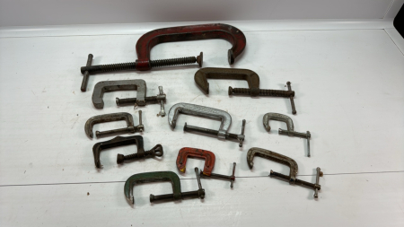 Approx. 10 Various Sized Sea Clamps-Largest is 6"