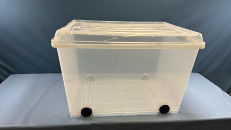 Plastic Tote on Wheels