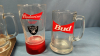 A&W Mugs(10) (Various Sizes) & (2) Budwesier Mugs - 7