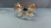 (5)Gold Trim Wine Glasses & Footed Glass Bowl-Note - 2