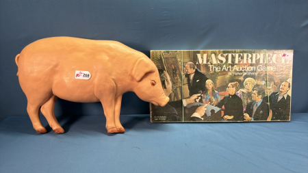 20" Plastic Pig & The Art Auction Game