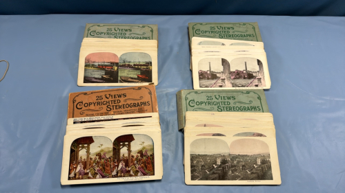 4 -25 Piece Coloured Stereoscope Card Sets