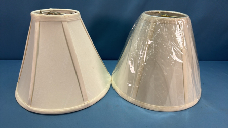 (2) Clean 9"H Lamp Shades