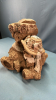 Double Teddy Bear Concrete Ornament 9"w - 3