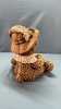 Double Teddy Bear Concrete Ornament 9"w - 6