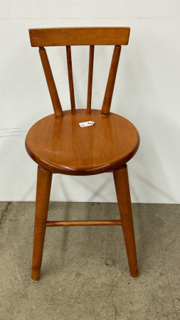 Wooden Stool 27" H (To Top of Back)