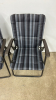 (2) Metal Framed Folding Lawn Chairs - 2