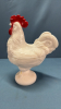 Milk Glass Rooster on Nest 9"H - 2