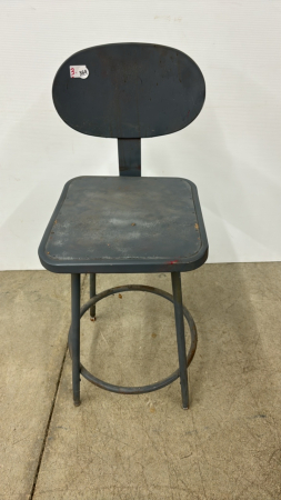 Industrial Metal High Back Stool - See Notes