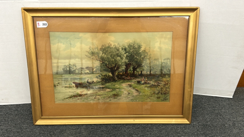 River Scene Print by Carl Weber - See Note