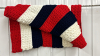 Red, White & Blue Afghan 55"x38" - 3