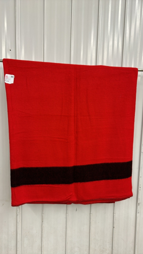 Red Wool Blanket 81"x74"