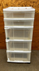 5 Drawer Plastic Storage Unit on Wheels - Notes - 3