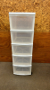 5 Drawer Plastic Storage Unit on Wheels - Notes - 3