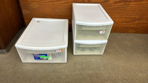 (3) Small Plastic Storage Containers - See Notes