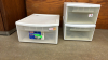 (3) Small Plastic Storage Containers - See Notes - 2