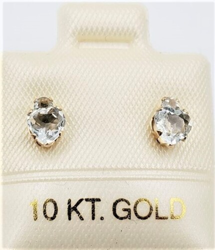 10KT Yellow Gold & CZ Earring- See Notes