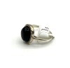 Sterling Silver Natural Black Onyx Ring, Size 7