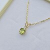 10KTYel Gold Heart Shape Pendant&Silver Chain-Note - 2