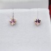 14KT Yellow Gold Natural Pink CZ (0.85ct) Earring - 2