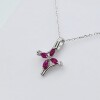 Sterling Silver Ruby&Pendant w/Silver Chain-Note - 2