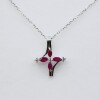 Sterling Silver Ruby&Pendant w/Silver Chain-Note - 3