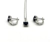 Sterl. Silver Blue Sapphire Earring&Necklace-Note - 2