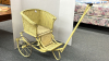 Painted Wicker Pull Style Stroller 18"W x 25"H - 3