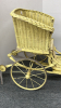 Painted Wicker Pull Style Stroller 18"W x 25"H - 4