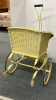 Painted Wicker Pull Style Stroller 18"W x 25"H - 6