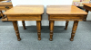 Pair of Oak End Tables 21"W x 21"D x 22"H