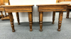 Pair of Oak End Tables 21"W x 21"D x 22"H - 2