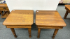 Pair of Oak End Tables 21"W x 21"D x 22"H - 3