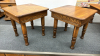 Pair of Oak End Tables 21"W x 21"D x 22"H - 6