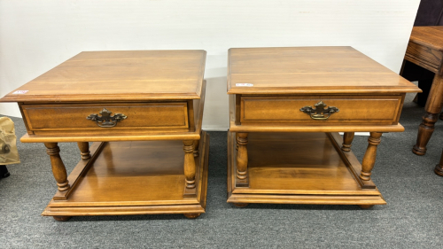 Pair of End Tables 23.5"W x 23.5"D x 21"H