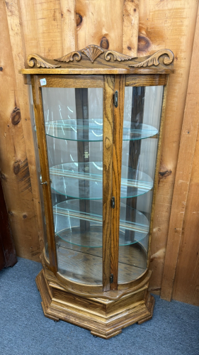 Repro Oak China Cabinet - See Notes