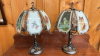 Pair of Touch Lamps with Wildlife Glass Panels - 4