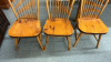 Pine Kitchen Table & 8 Spindle Back Chairs -Notes - 8